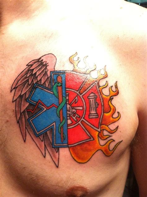 First tattoo. Right after. Maltese cross. Star of life