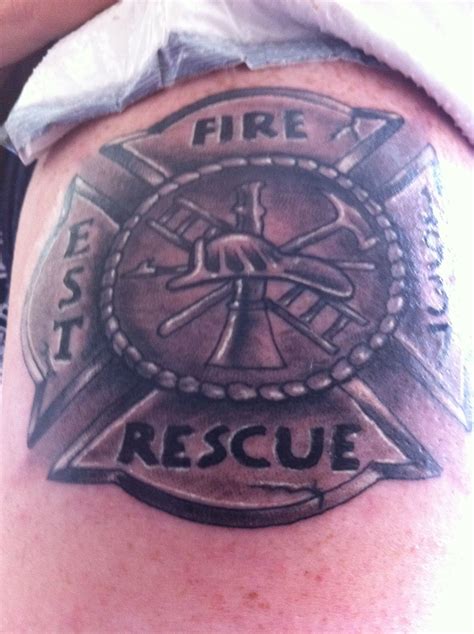 Maltese Cross Strike the Box Firefighter Tattoos