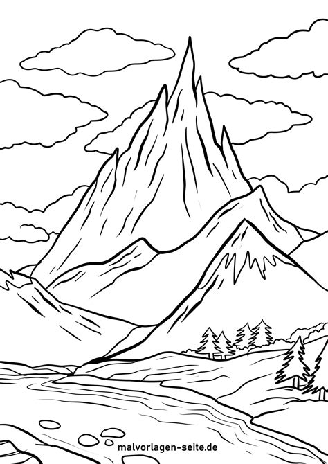 Malvorlage Berge