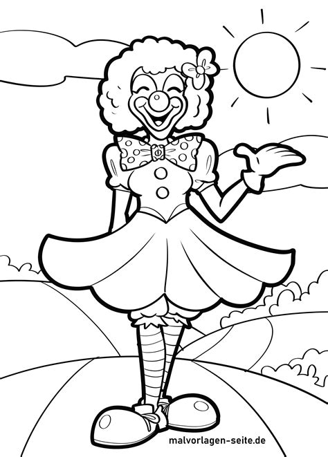 Malvorlage Clown
