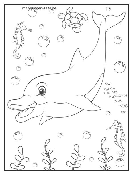 Malvorlage Delfin