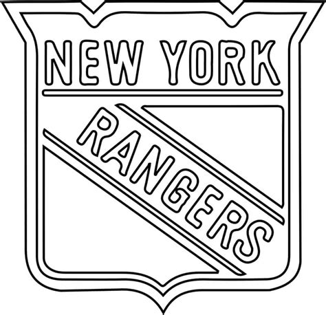 Ausmalbild Logo der New York Rangers Ausmalbilder kostenlos zum