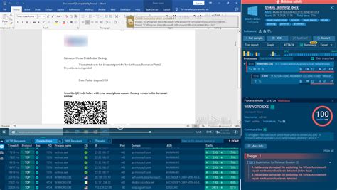Malware-infested document