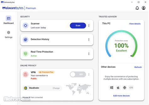 Malwarebytes Free features