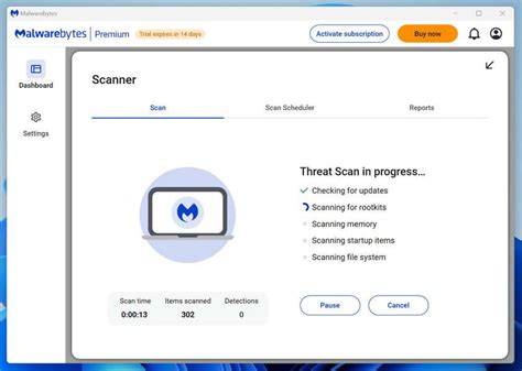 Malwarebytes Scanning Process