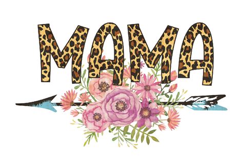 Download Mama Leopard Pattern Sublimation Design Images