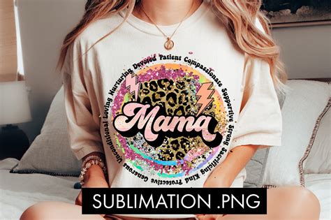 Download Mama Leopard Pattern Sublimation Design for Cricut