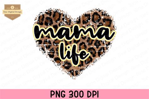 Download Mama Life Leopard Heart Sublimation Files