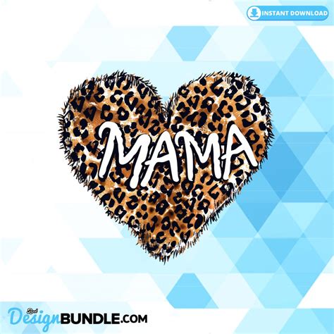 Download Mama Life Leopard Heart Sublimation Files Free PSD Mockups