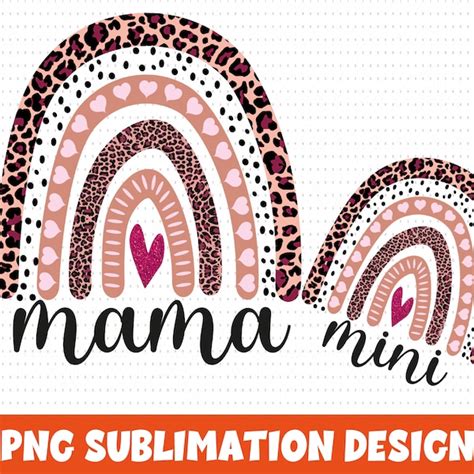 Download Mama Mini Rainbow Leopard Blush Rose Commercial Use DXF Files