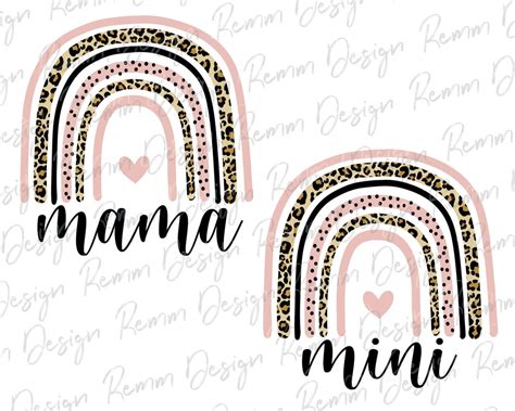 Download Mama Mini Rainbow Leopard Blush Rose Files For Crafts