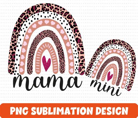 Download Mama Mini Rainbow Leopard Blush Rose Printable