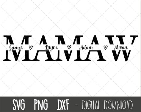 Unleash Your Creative Side with the Enchanting Mamaw Svg: Elevate Your Cricut Projects with These Intricate Designs