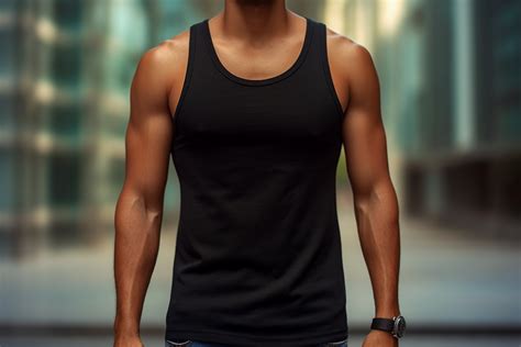 Man  Bag in Tank Top Mockup