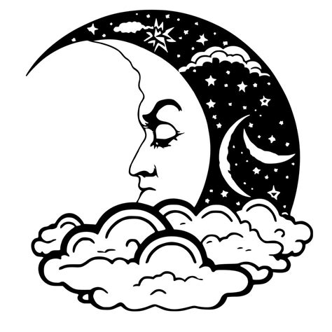 Unleash the Magic of the Night with Man in the Moon SVG: A Stunning Addition to Your Digital Library!