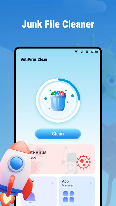Proses pembersihan virus menggunakan aplikasi keamanan di HP