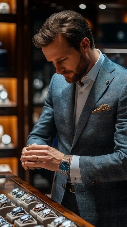 Man examining a watch