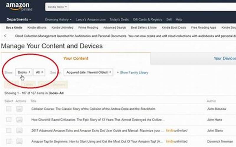 Manage Your Content And Devices Amazon