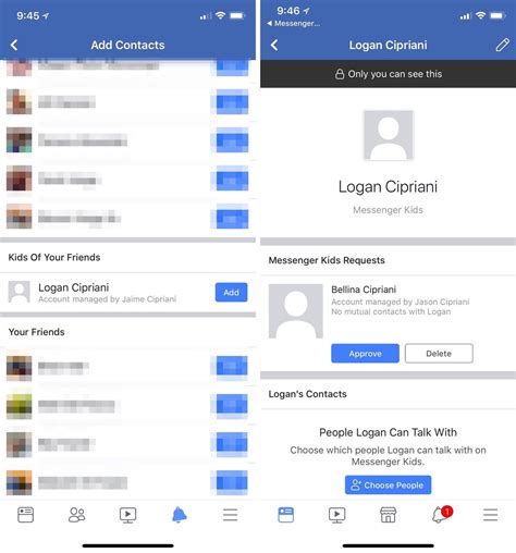 Manage Messenger Kids Account Contacts on Computer