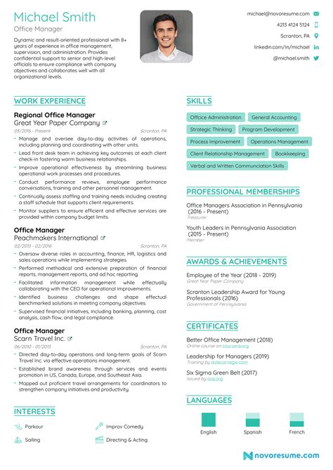 Management Resume Template