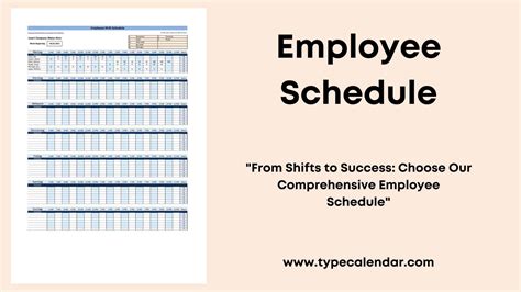 Manager Schedule Template