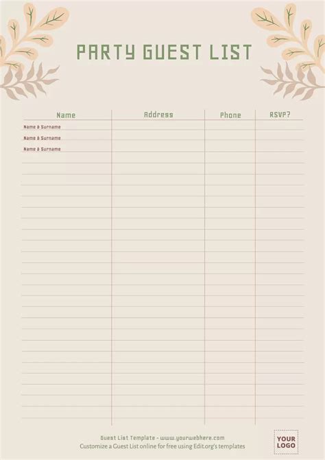 Managing Your Guest List
