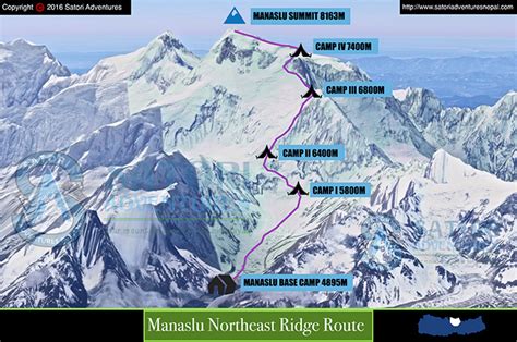 Manaslu climbing route