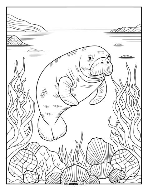 Manatee Coloring Page