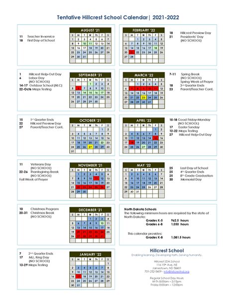 Hudson Area Schools 2021 2022 Calendar Printable March