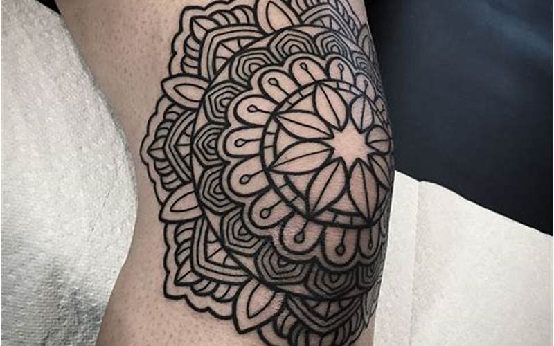 Mandala Tattoo Above Knee