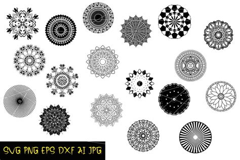 Download Mandala Bundle Silhouette DXF Files