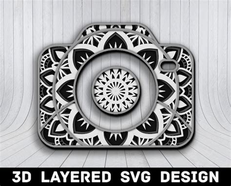 61+ Mandala Camera SVG, Camera Mandala 3d Layered SVG, Digital File Camera Mandala 3d For. Mandala Camera