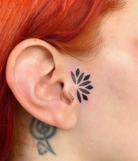 Mandala Ear Tattoo