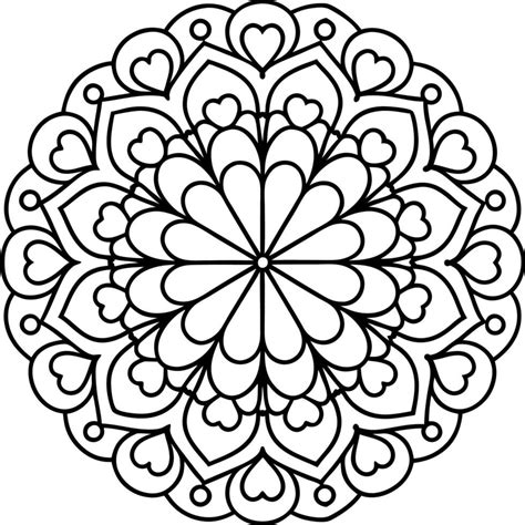 Mandala Easy Coloring Pages