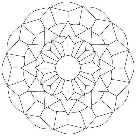 Mandala Geometric Coloring Pages
