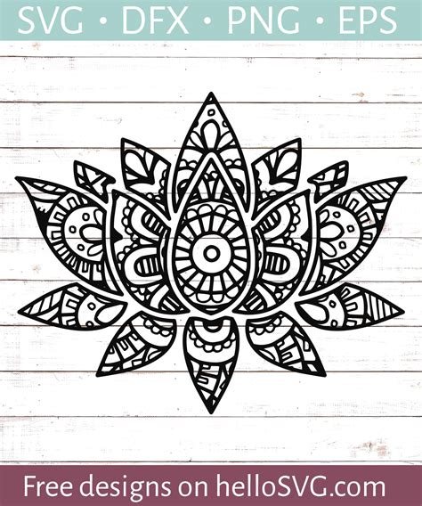 Download Mandala Lotus Flower SVG File - SVG Design Files
