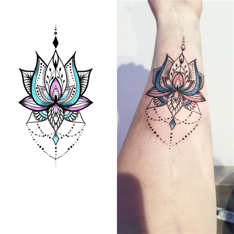 Mandala Lotus Flower Tattoo