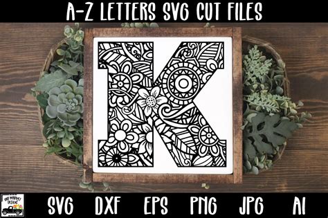 Download Mandala Monogram Alphabet Bundle Crafts