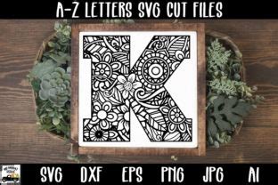 Download Mandala Monogram Alphabet Bundle Cut Images