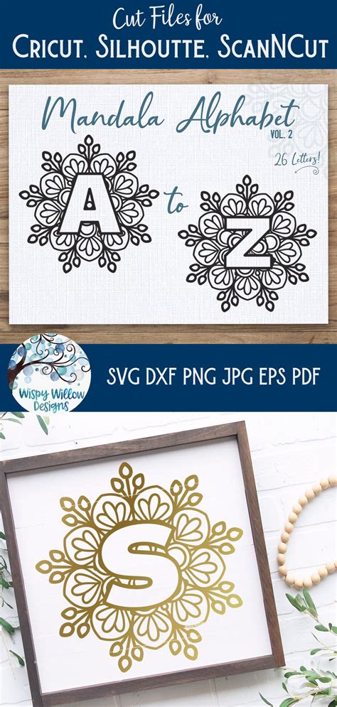 Download Mandala Monogram Alphabet Bundle Files Free PSD Mockups