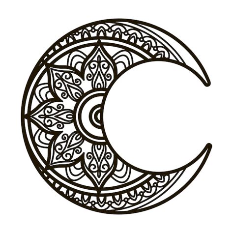 63+ Mandala Moon SVG, Moon Mandala SVG Clipart. Mandala Moon SVG Mandala SVG Moon SVG Moon Clipart SVG