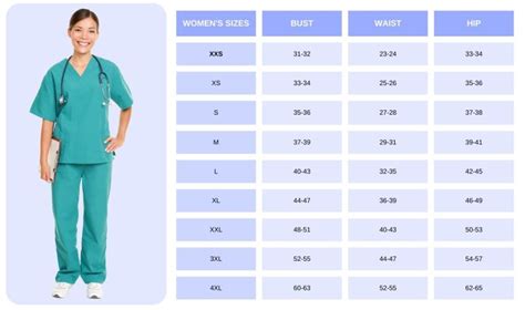 Mandala Scrubs Sizing Chart