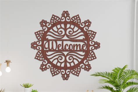 Download Mandala Welcome Sign Cut Images