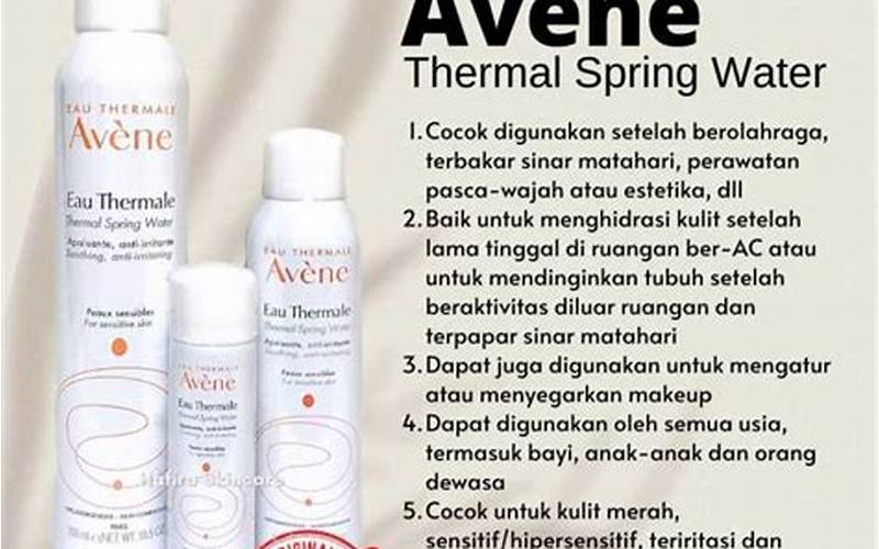 Manfaat Avene Thermal Spring Water Untuk Jerawat