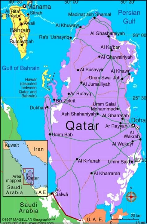 Manfaat Peta Negara Qatar dalam Pendidikan