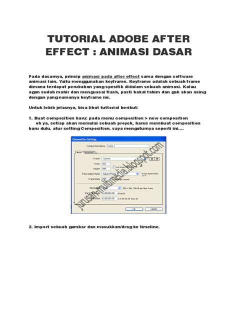 Manfaat Menggunakan Video Tutorial Animasi After Effects