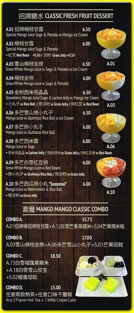 Indulge in the Sweet and Savory Flavors of Mango Mango Menu – Your Go-To Destination for Mango Delights!