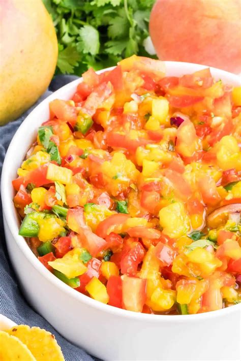 Discover the Delicious Flavor Fusion of Mango Peach Salsa - Perfect for Summer Snacking!