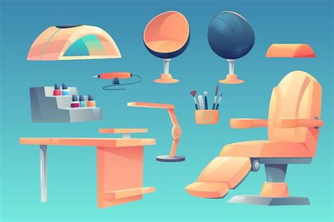 Manicure Pedicure Salon Set Vector