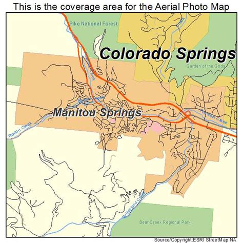 Manitou Springs Colorado Street Map 0848445